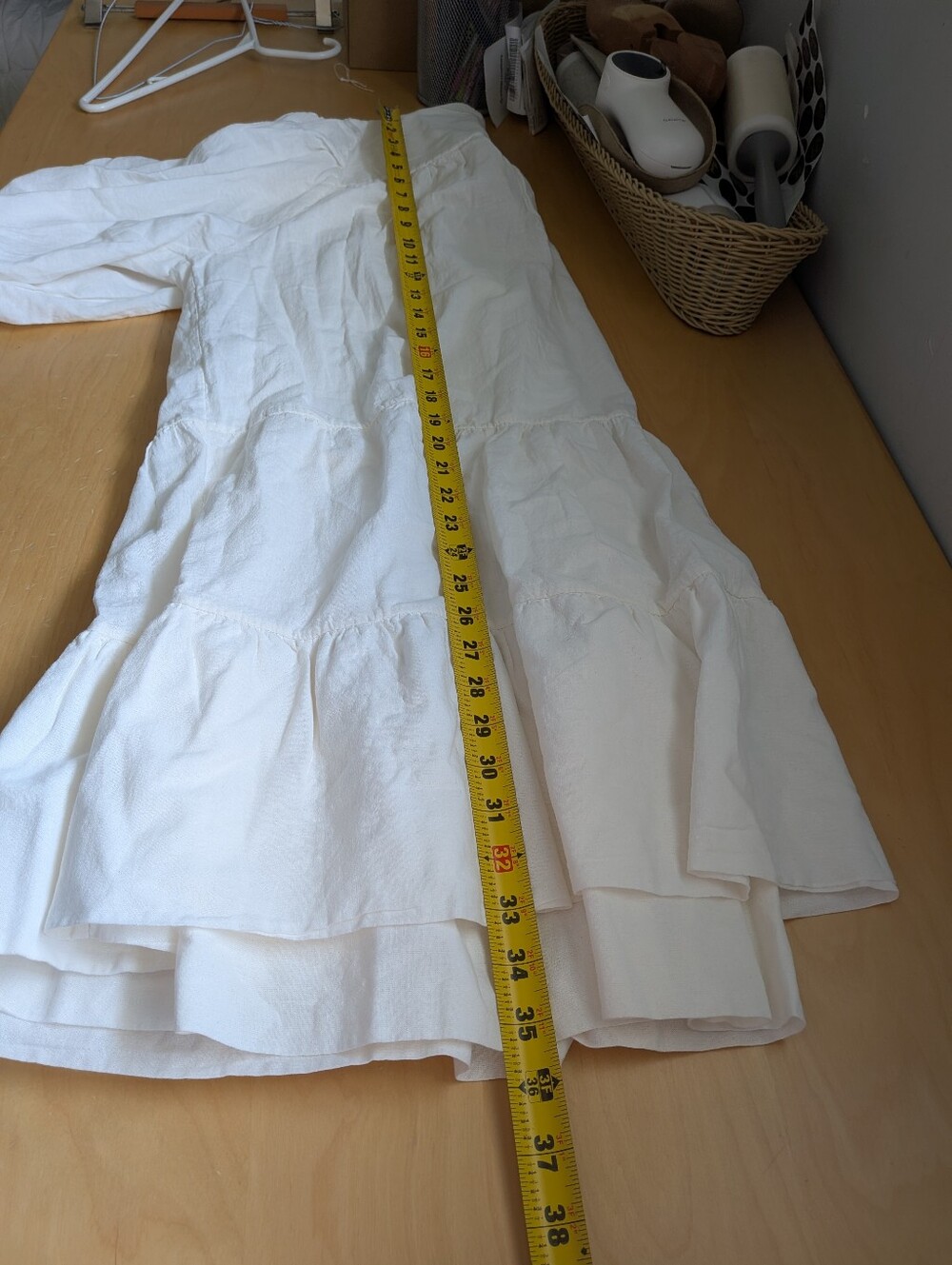 NWT ! BELLAVIE Mini White Dress Made In Italy One Size (Fit L-XL) Puffy Sleeves - Picture 10 of 11